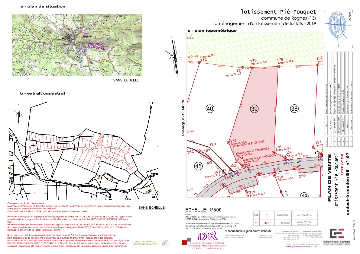 Terrain à bâtir situé à Rognes